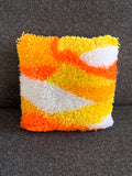 Latch Hook Cushion Cover – Sunshine Swirl