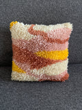 Latch Hook Cushion Cover – Earthy Abstract Swirl