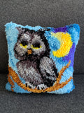 Latch Hook Cushion Cover – Owl by Moonlight