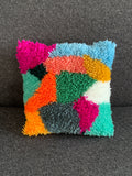 Latch Hook Cushion Cover – Colourful Abstract Mosaic