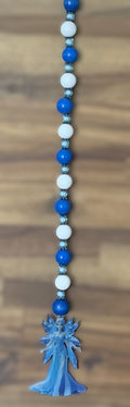 Window Dangly - Ice Fairy Cobalt Blue White Beads