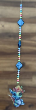 Window Dangly - Baby Dragon Pastel Rainbow Beads