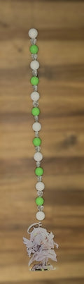 Window Dangly - Angel Fairy Green White Beads