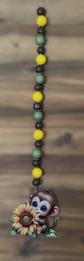 Baby Monkey Sunflower Bead Dangly