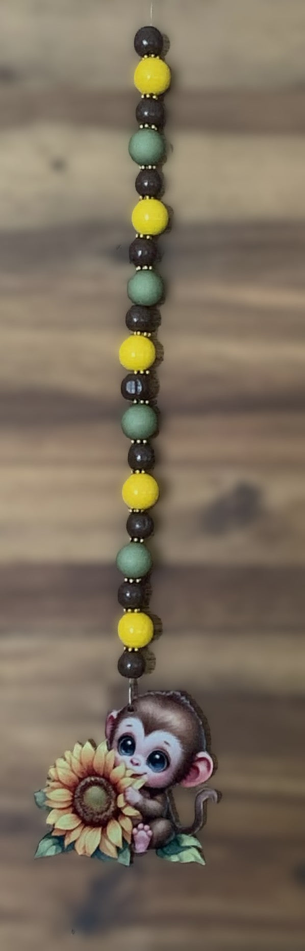 Baby Monkey Sunflower Bead Dangly