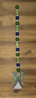 Window Dangly - Nature Fairy Green Blue Beads