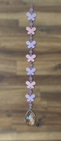 Pink Butterfly Crystal Drop Suncatcher Dangly