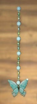 Aqua Jewelled Butterfly Window Dangly