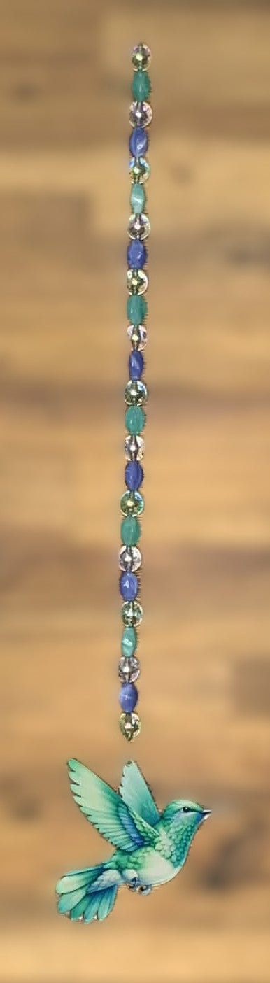 Hummingbird Crystal Window Dangly
