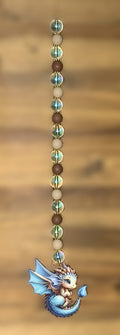 Window Dangly - Baby Ice Dragon Iridescent Brown Beads