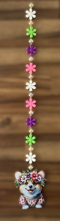 Flower Crown Husky Window Dangly