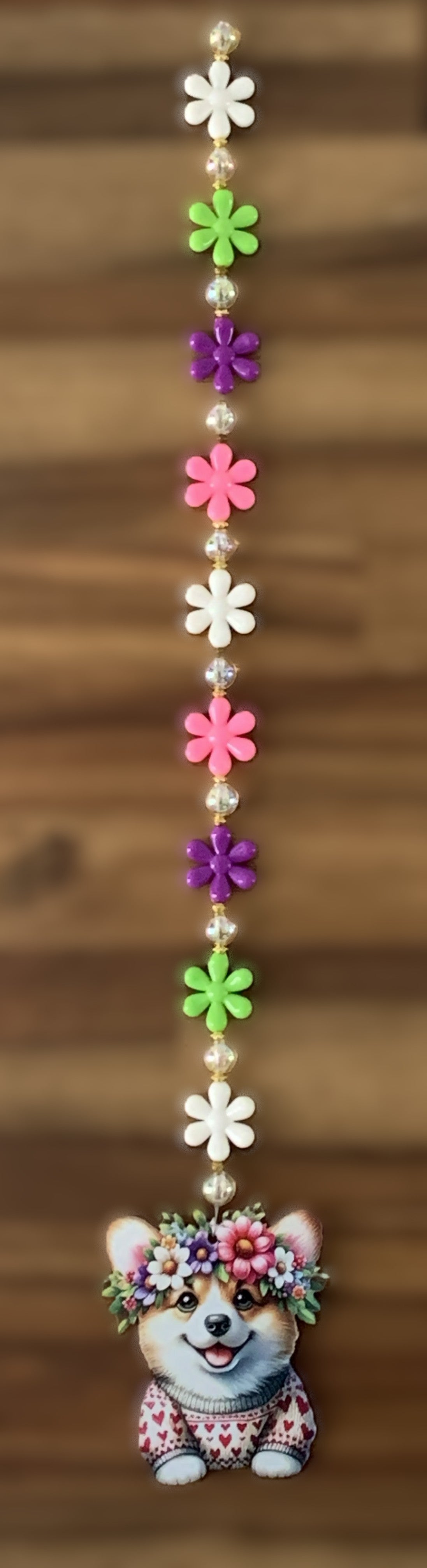 Flower Crown Husky Window Dangly