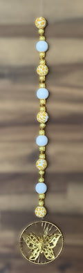Gold Butterfly Dreamcatcher Window Dangly