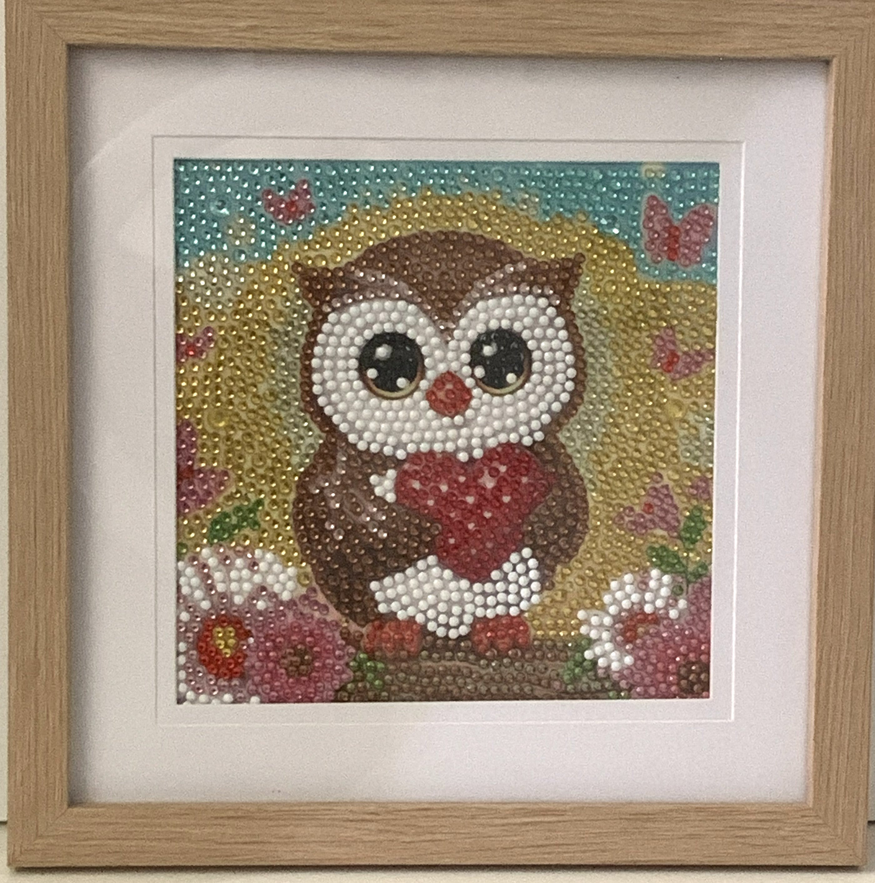 Framed Diamond Painting – Love Owl