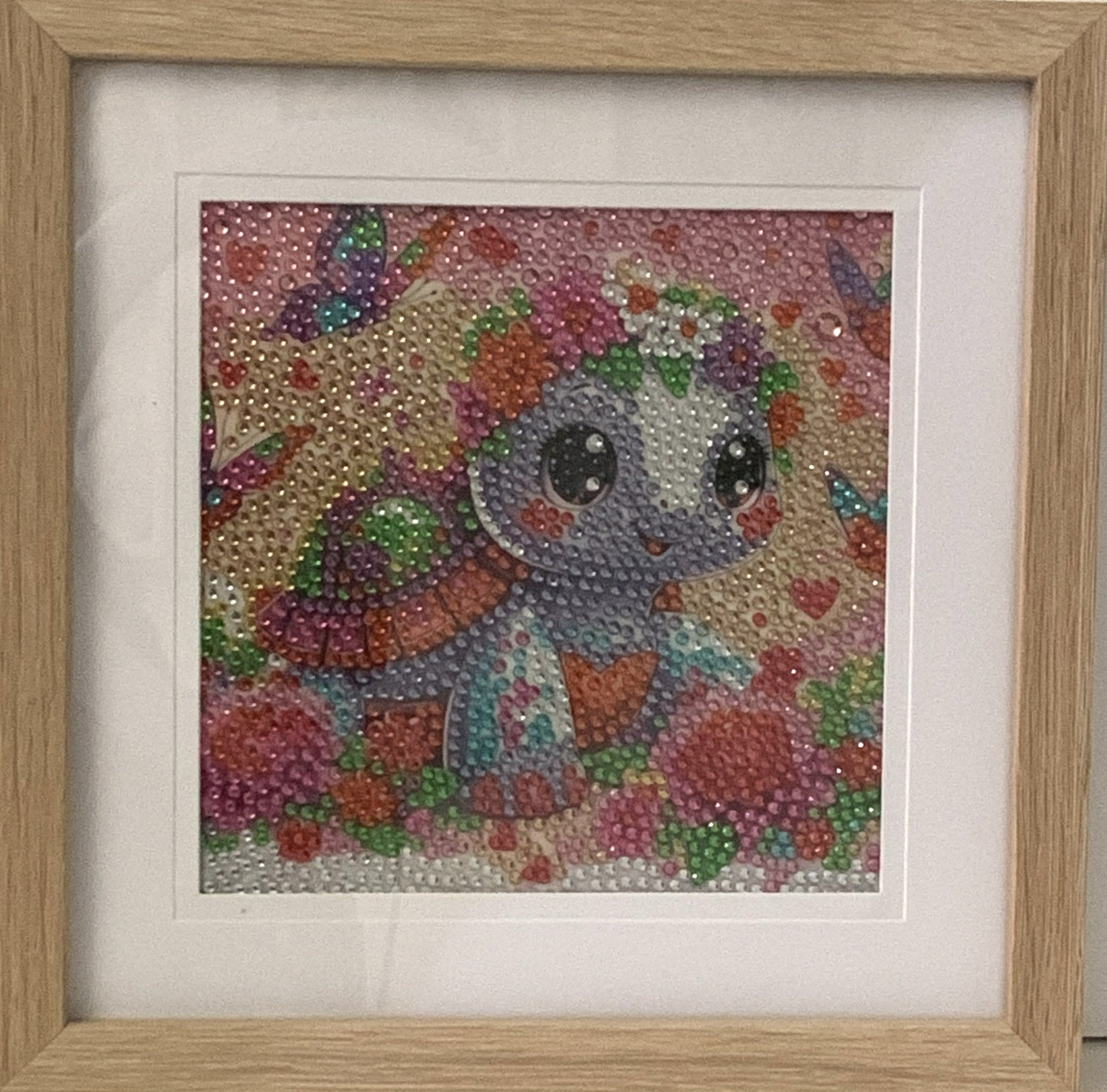 Framed Diamond Painting – Rainbow Turtle