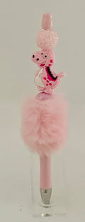 Fluffy Pen - Pink T-Rex Dinosaur Charm