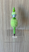 Fluffy Pen - Lime Green Unicorn in Flower Pot Charm