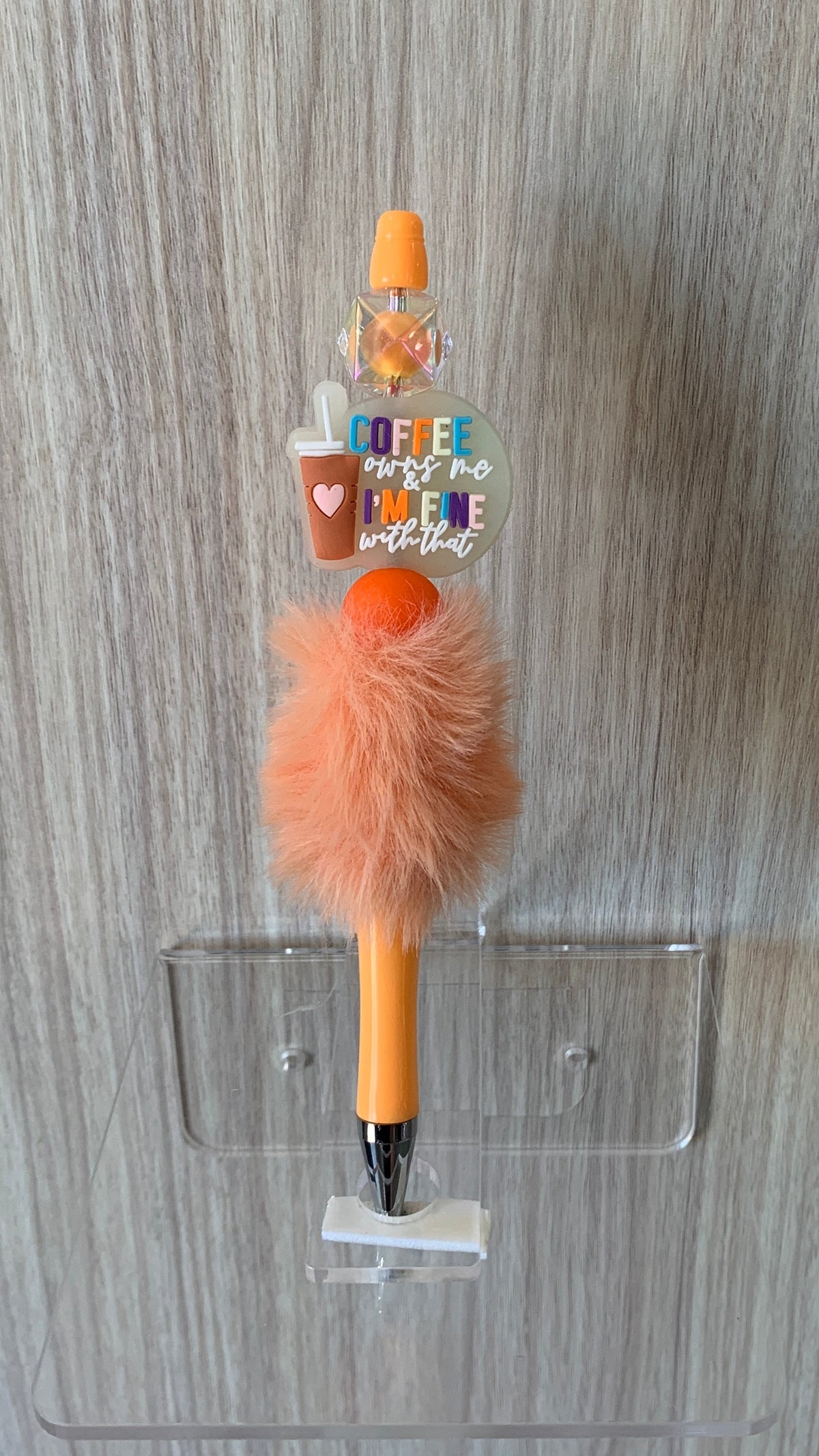 Fluffy Pen - Coffee is my Love Language Charm