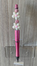 Pink Flower Beaded Pen