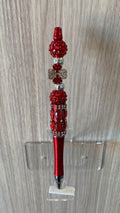 Handmade Red Crystal Rhinestone Luxury Beaded Pen - Deep Red