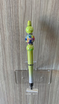 Handmade Pastel Galaxy Rhinestone Beaded Pen - Lime Green