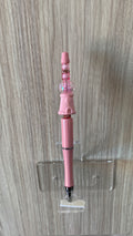 Beaded Pen - Pink Gumball Machine Charm Crackle Crystal Ball Bead Rhinestone Rings
