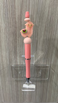 Handmade Alpaca Charm Beaded Pen – Blush Pink