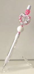 Butterfly Heart Charm Beaded Lead Pencil