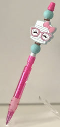 Nerdy Paper Charm Beaded Lead Pencil