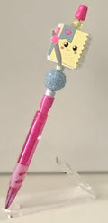 Kawaii Notepad Charm Beaded Lead Pencil