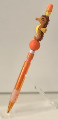 Brown Seahorse Charm Beaded Lead Pencil