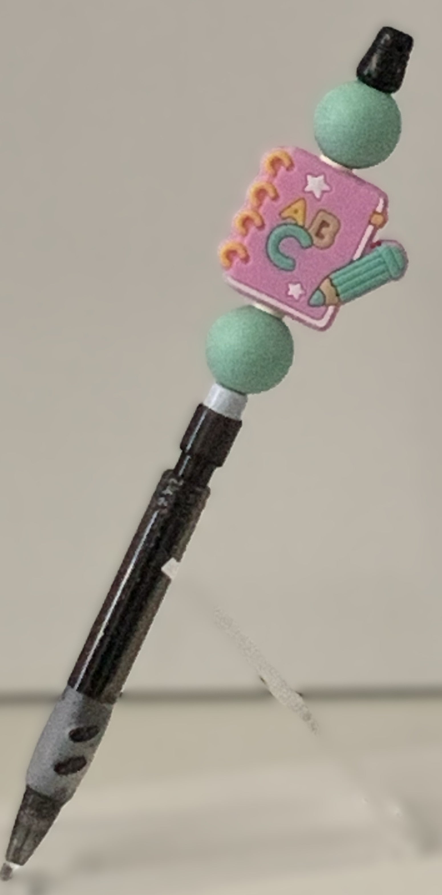 ABC Book Charm Beaded Lead Pencil