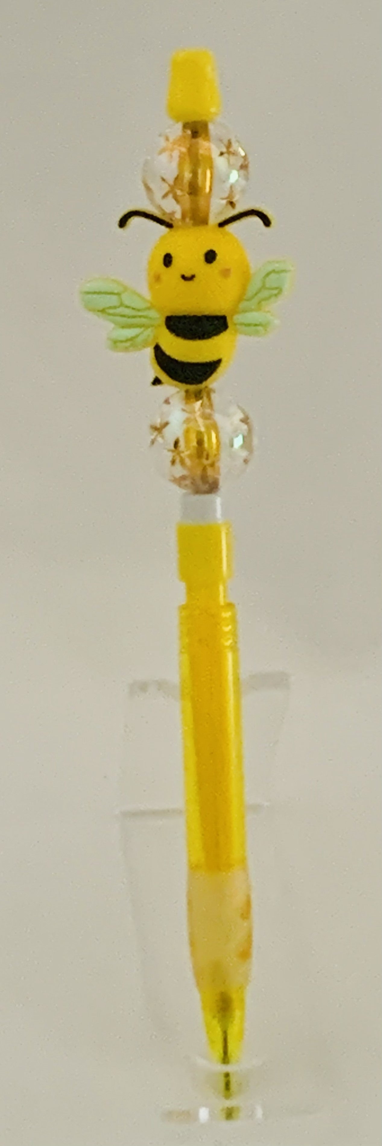 Bumblebee Flower Charm Beaded Lead Pencil
