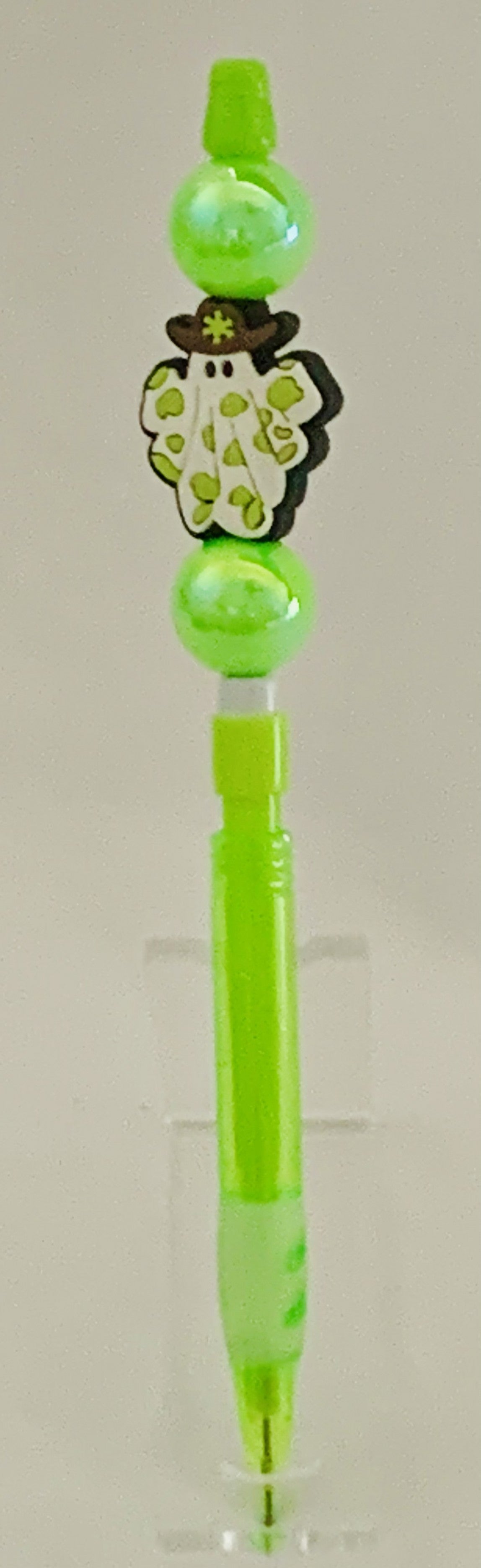 Cowboy Ghost Green Charm Beaded Lead Pencil