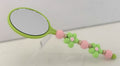 Beaded Hand Mirror – Green Daisies