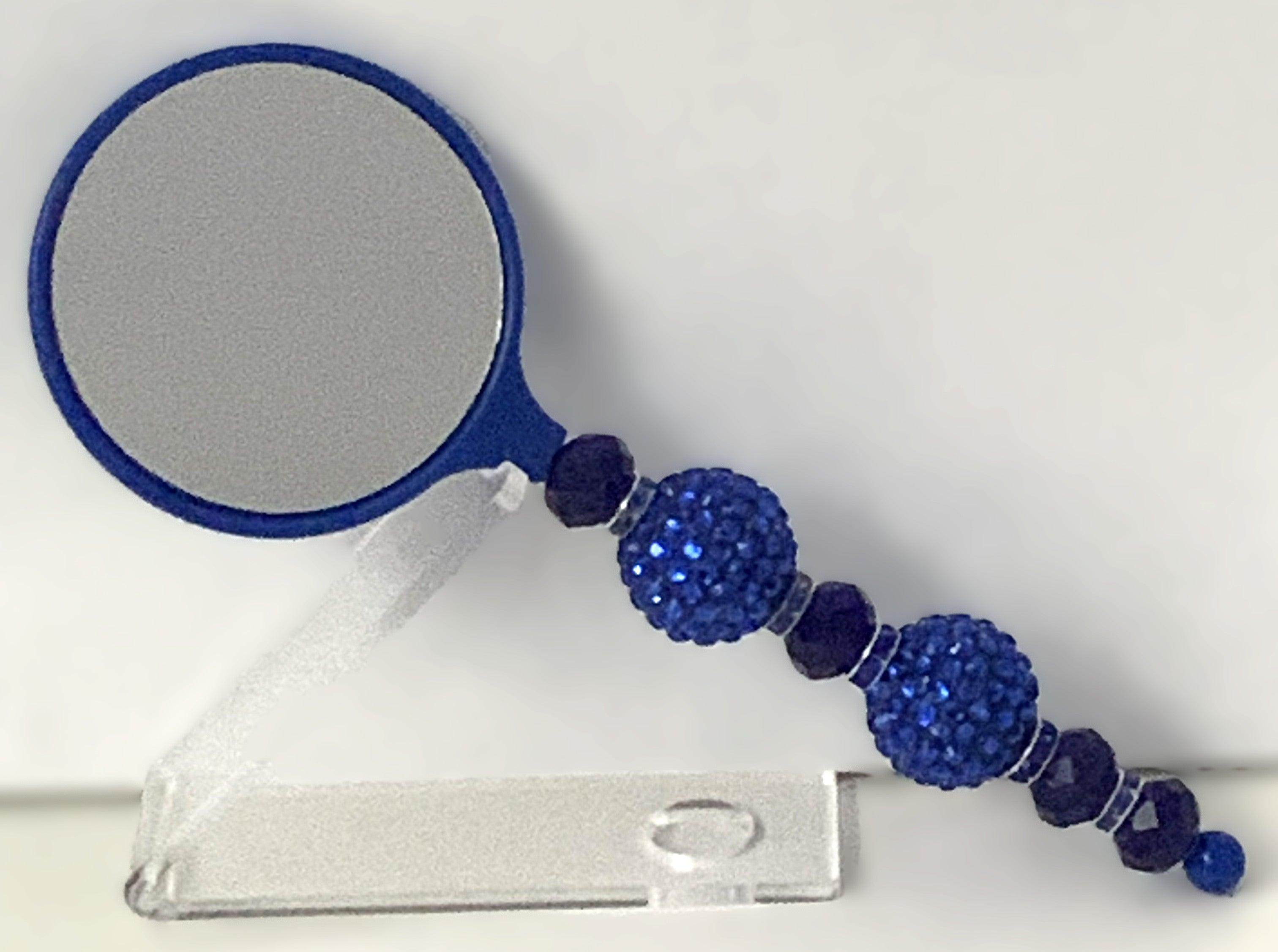 Beaded Hand Mirror – Sapphire Glam