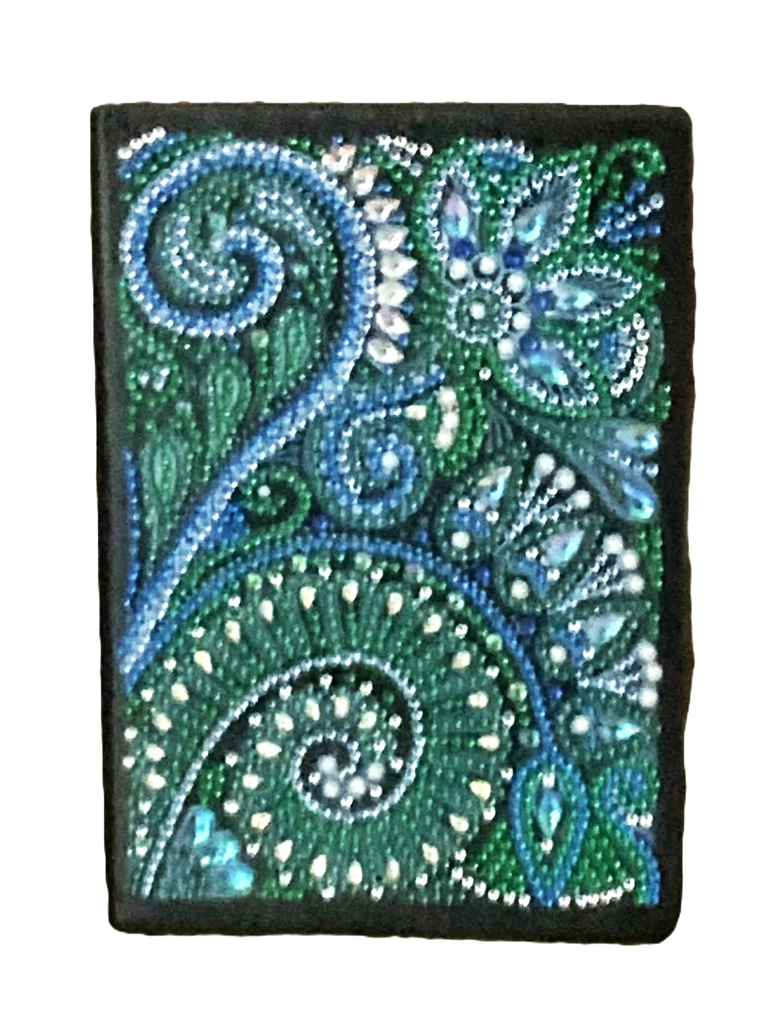 A5 Notebook – Green & Blue Vines
