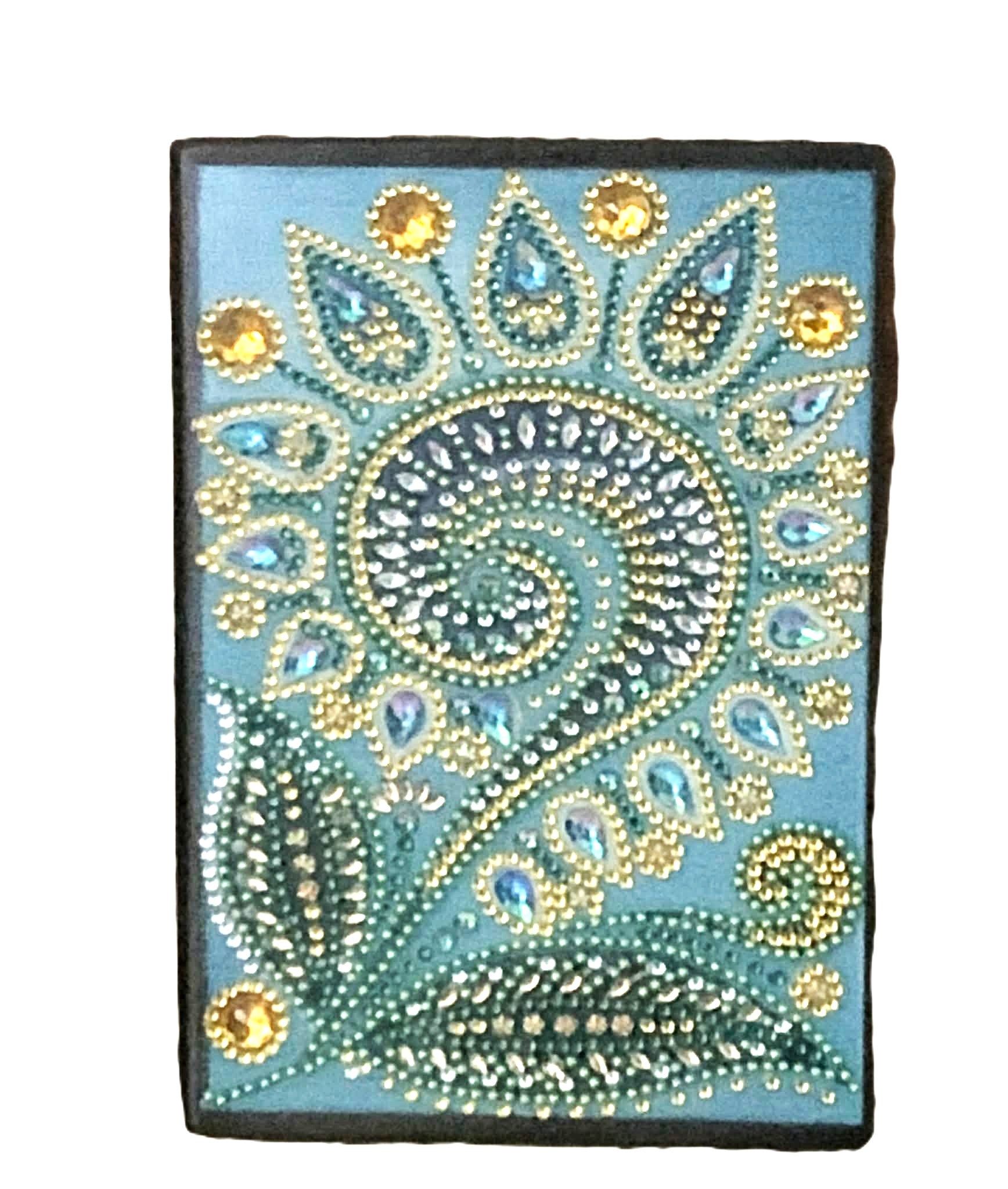 A5 Notebook – Teal Paisley