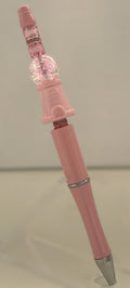 Beaded Pen - Pink Gumball Machine Charm Crackle Crystal Ball Bead Rhinestone Rings