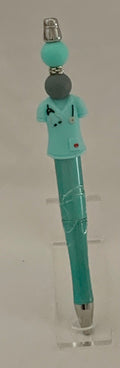 Handmade Nurse & Doctor Scrubs Beaded Pen - Teal