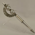 Beaded Pen - Silver Pearl Crescent Moon Clear Bead