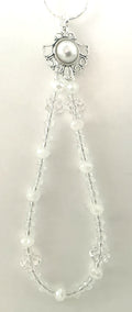 Filigree Pearl Crystal Beaded Phone Charm