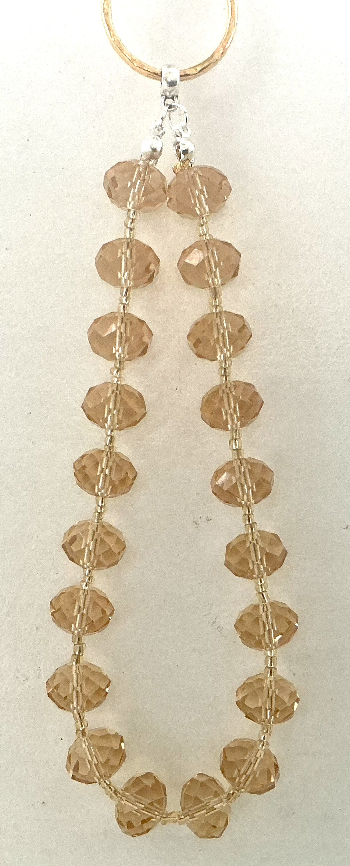 Champagne Crystal Beaded Phone Charm