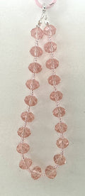 Blush Pink Crystal Beaded Phone Charm