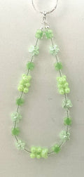 Mint Green Floral Beaded Phone Charm