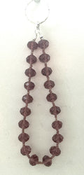 Dark Purple Crystal Beaded Phone Charm