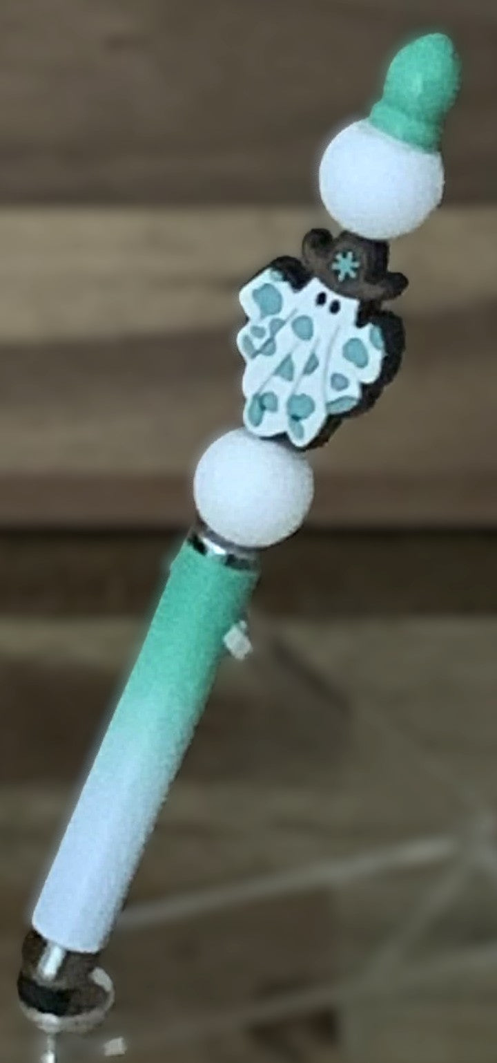 Beaded Stylus Pen – Teal Cowboy Ghost