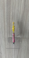 Beaded Stylus Pen – Yellow Candy