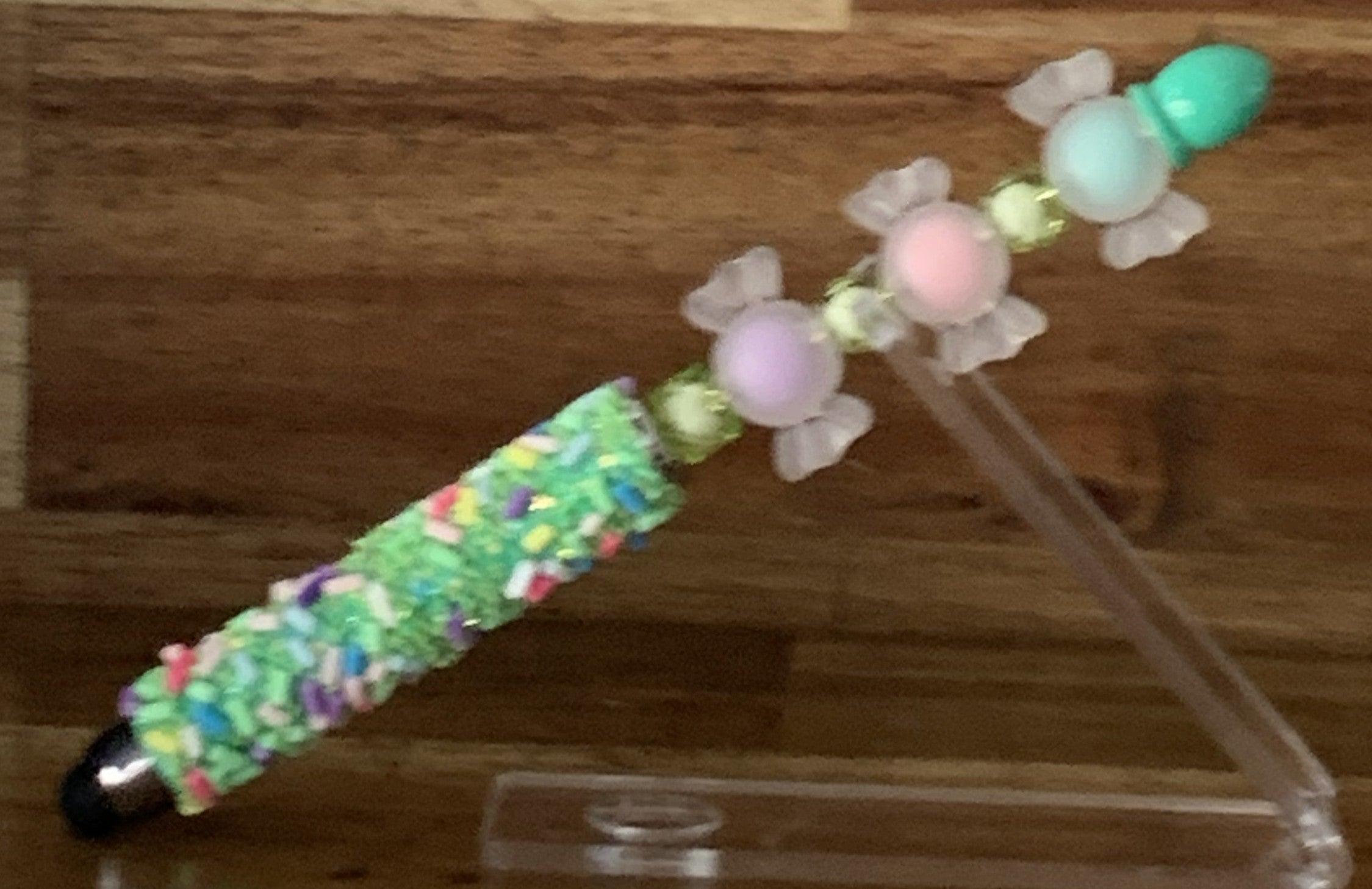 Beaded Stylus Pen – Pastel Flowers