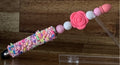 Beaded Stylus Pen – Pink Rose